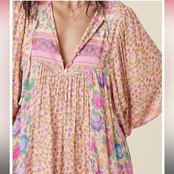 Spell and The Gypsy Collective Mossy Patchwork Garden Dress NWT! - Picture 4 of 7